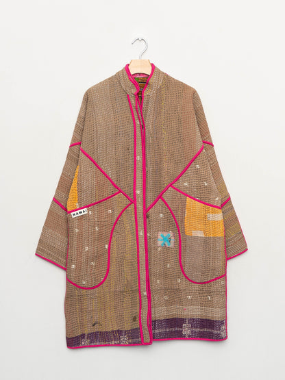 The Sai Quilted Patchwork Kantha Coat