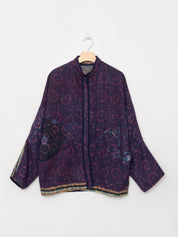 The Ishani Quilted Indigo Kantha Jacket