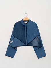 The Kaira Cropped Denim Jacket - Large