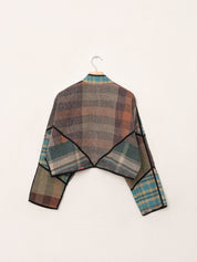 The Kaira Cropped Quilted Patchwork Kantha Jacket