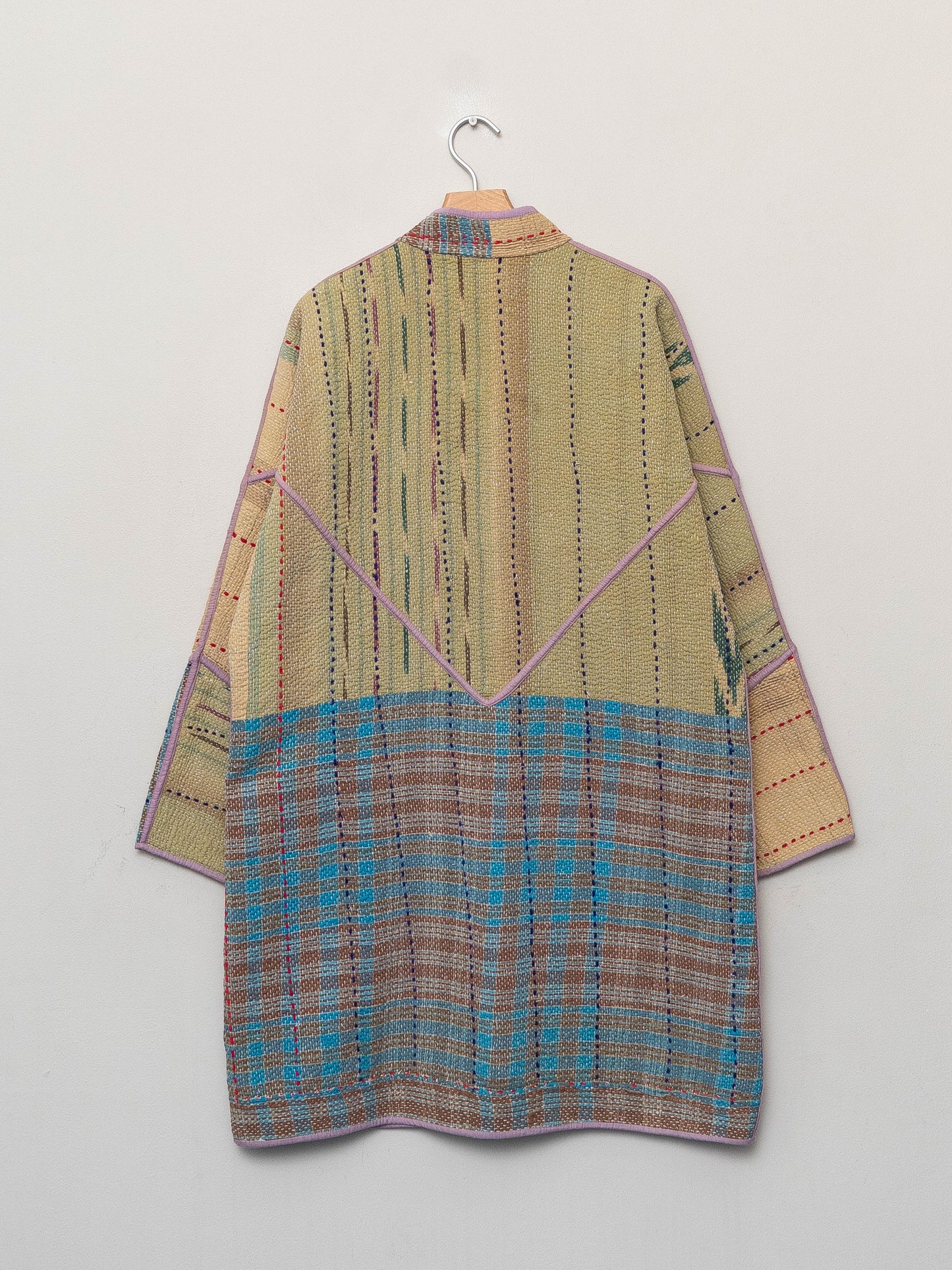 The Sai Quilted Patchwork Kantha Coat