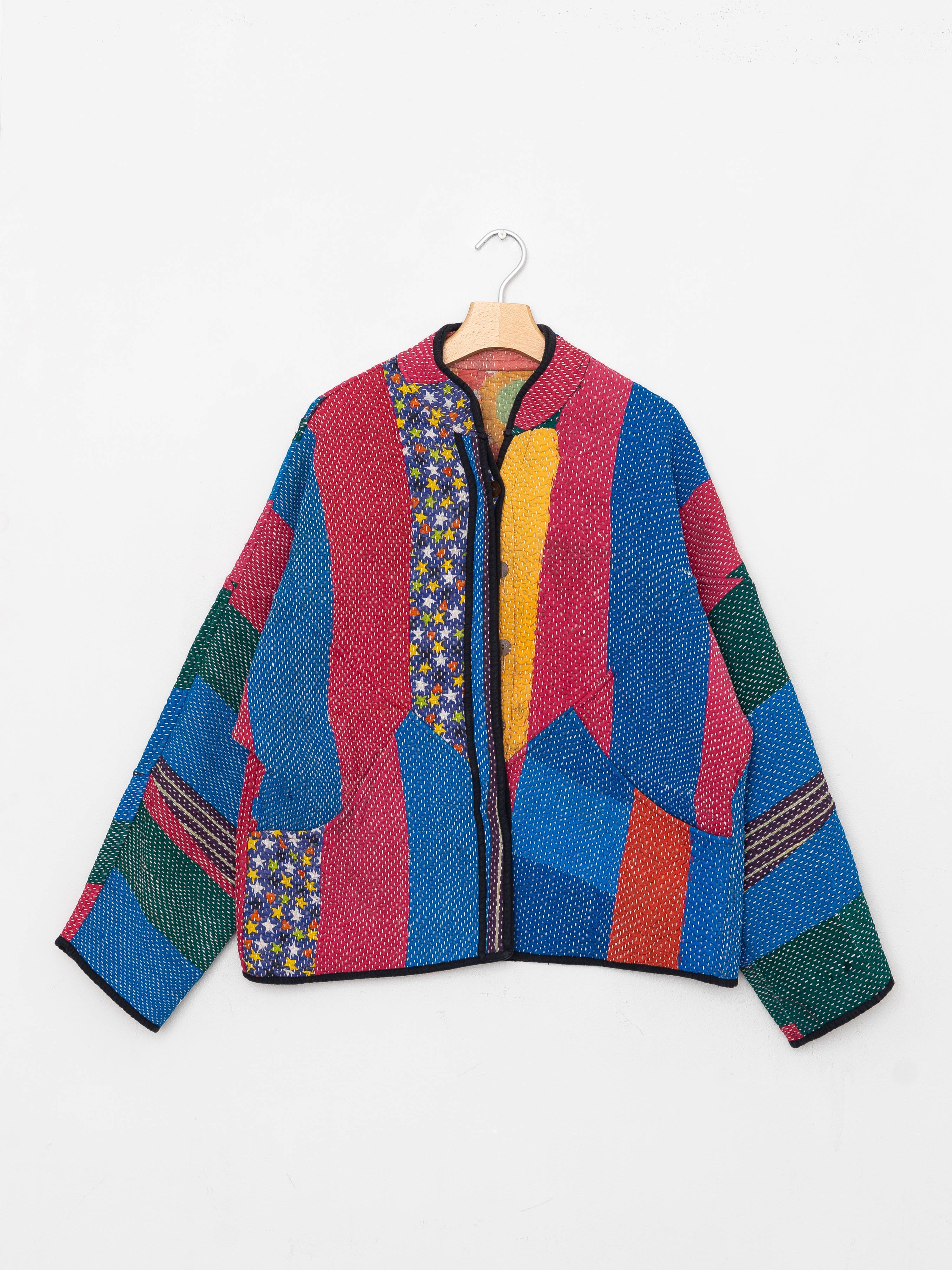 The Ladhiya Quilted Patchwork Kantha Jacket