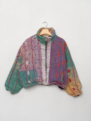 The Shira Quilted Puffer Bomber Jacket