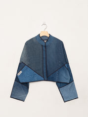 The Kaira Cropped Denim Jacket - Large