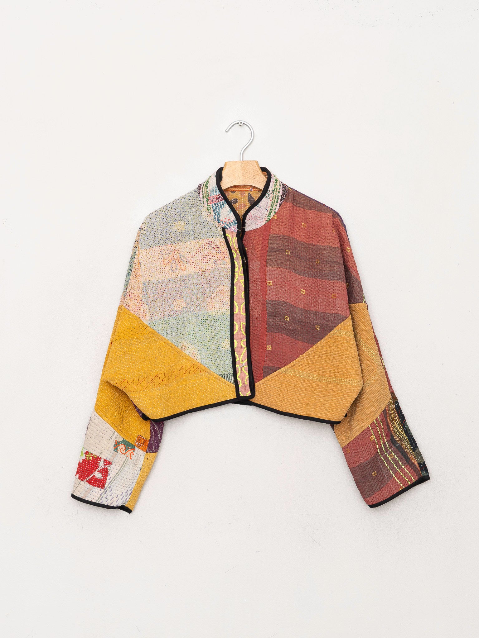 The Kaira Cropped Quilted Patchwork Kantha Jacket Wholesale