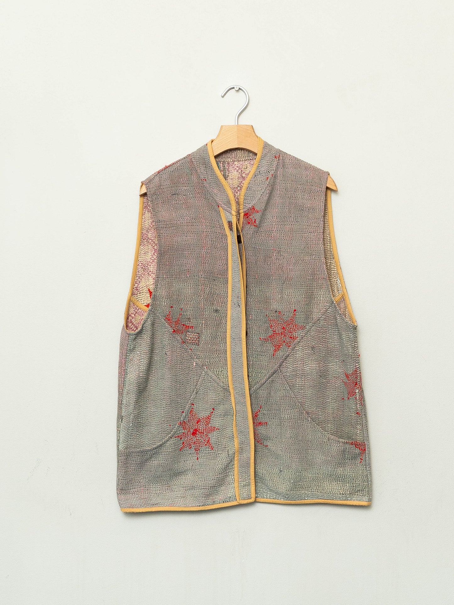 The Ladhiya Quilted Patchwork Kantha Vest