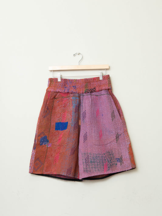 The Mahi Quilted Patchwork Kantha Short ~ Small