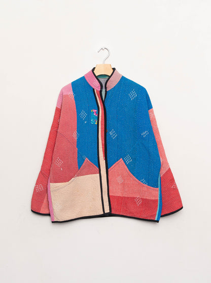 The Ladhiya Quilted Patchwork Kantha Jacket