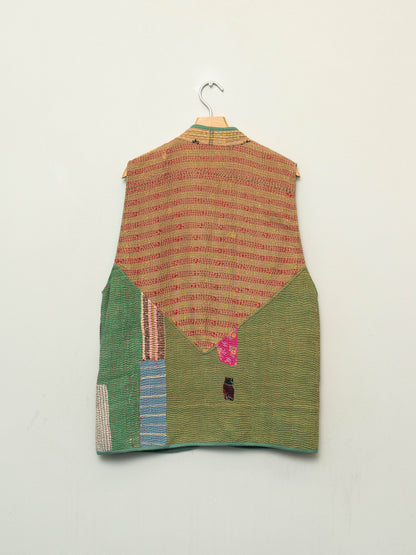 The Ladhiya Quilted Patchwork Kantha Vest