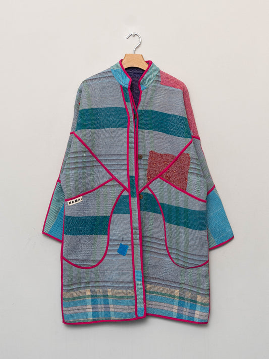 The Sai Quilted Patchwork Kantha Coat