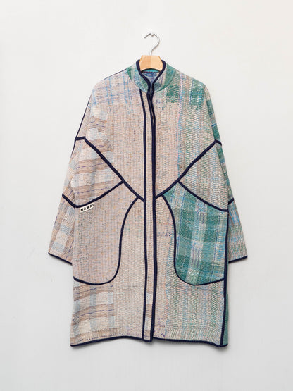 The Sai Quilted Patchwork Kantha Coat