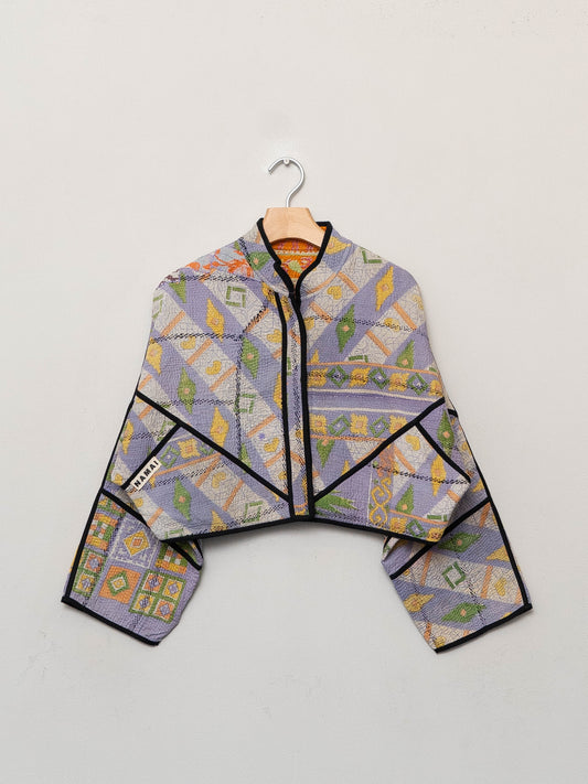 The Kaira Cropped Patchwork Jacket Wholesale