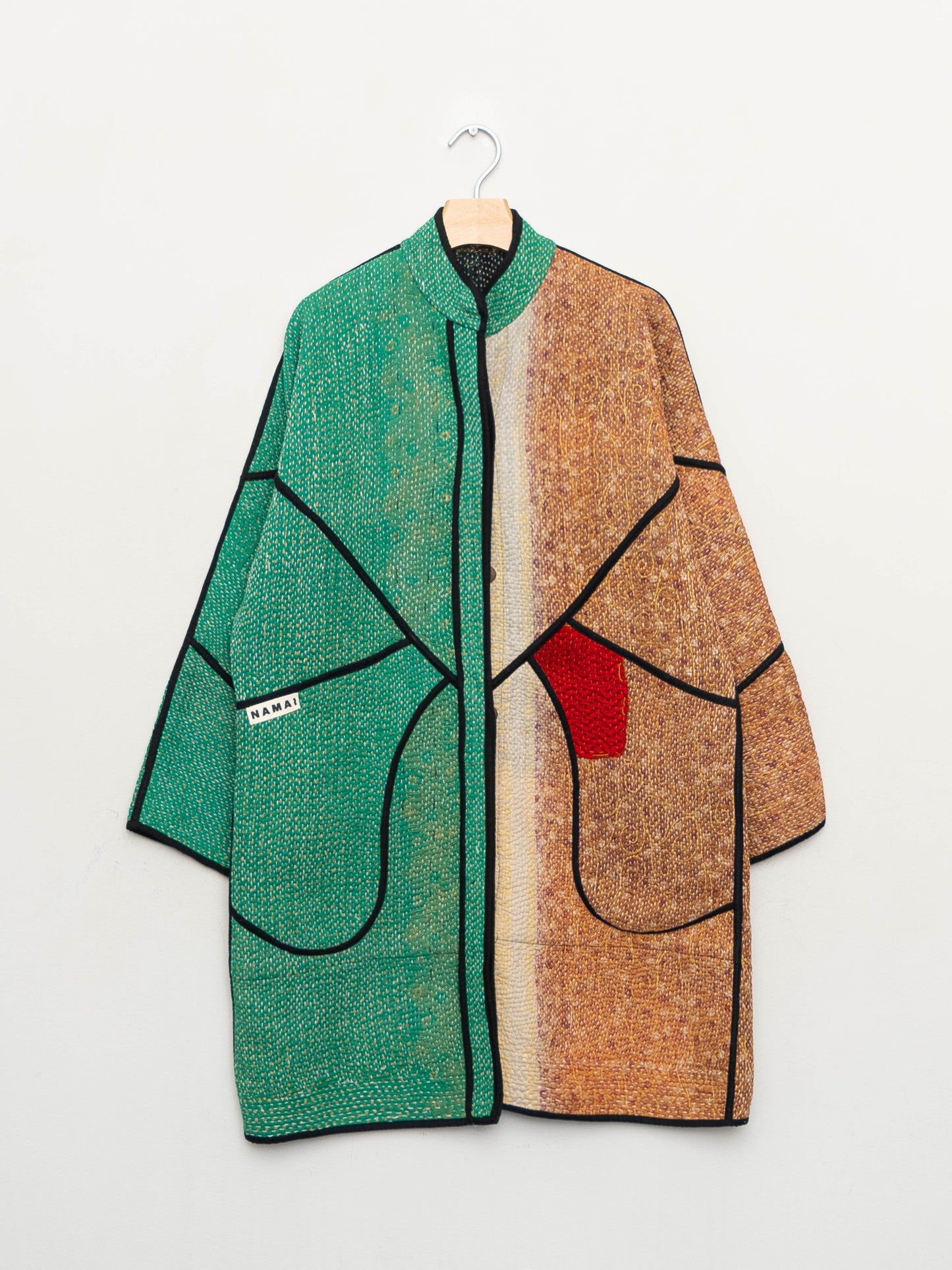 The Sai Quilted Patchwork Kantha Coat