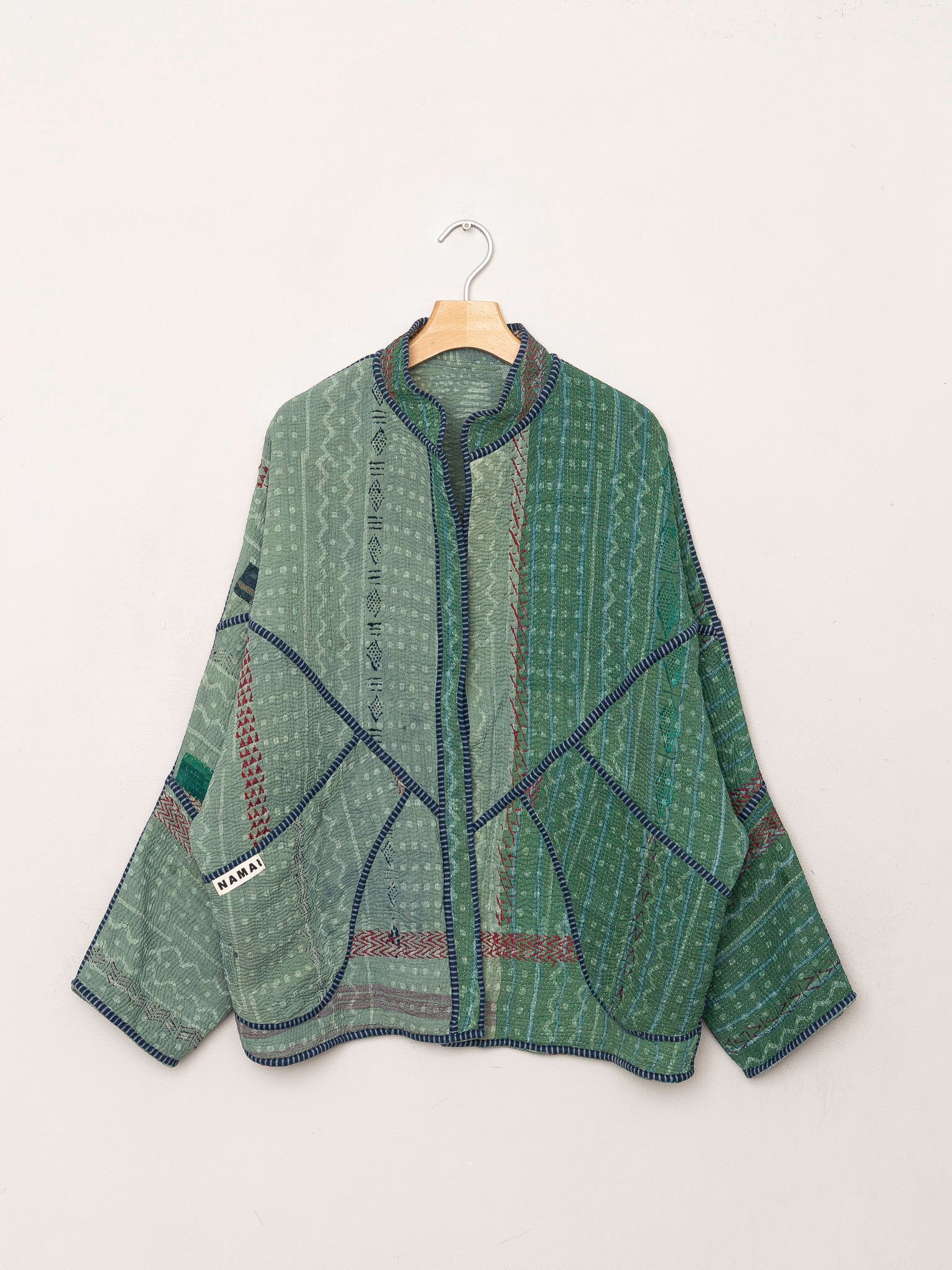 The Ishani Quilted Indigo Kantha Jacket