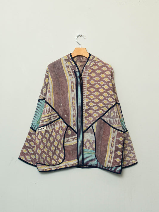 The Ladhiya Quilted Patchwork Kantha Jacket