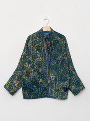 The Ishani Quilted Indigo Kantha Jacket
