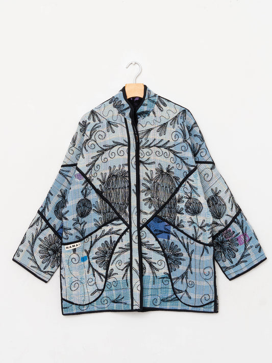 The Narmada  Suzani Quilted Kantha Jacket