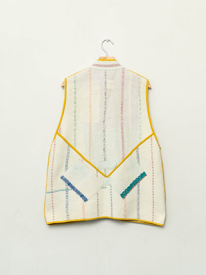 The Ladhiya Quilted Patchwork Kantha Vest