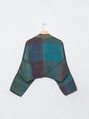 The Kaira Cropped Quilted Indigo Kantha Jacket