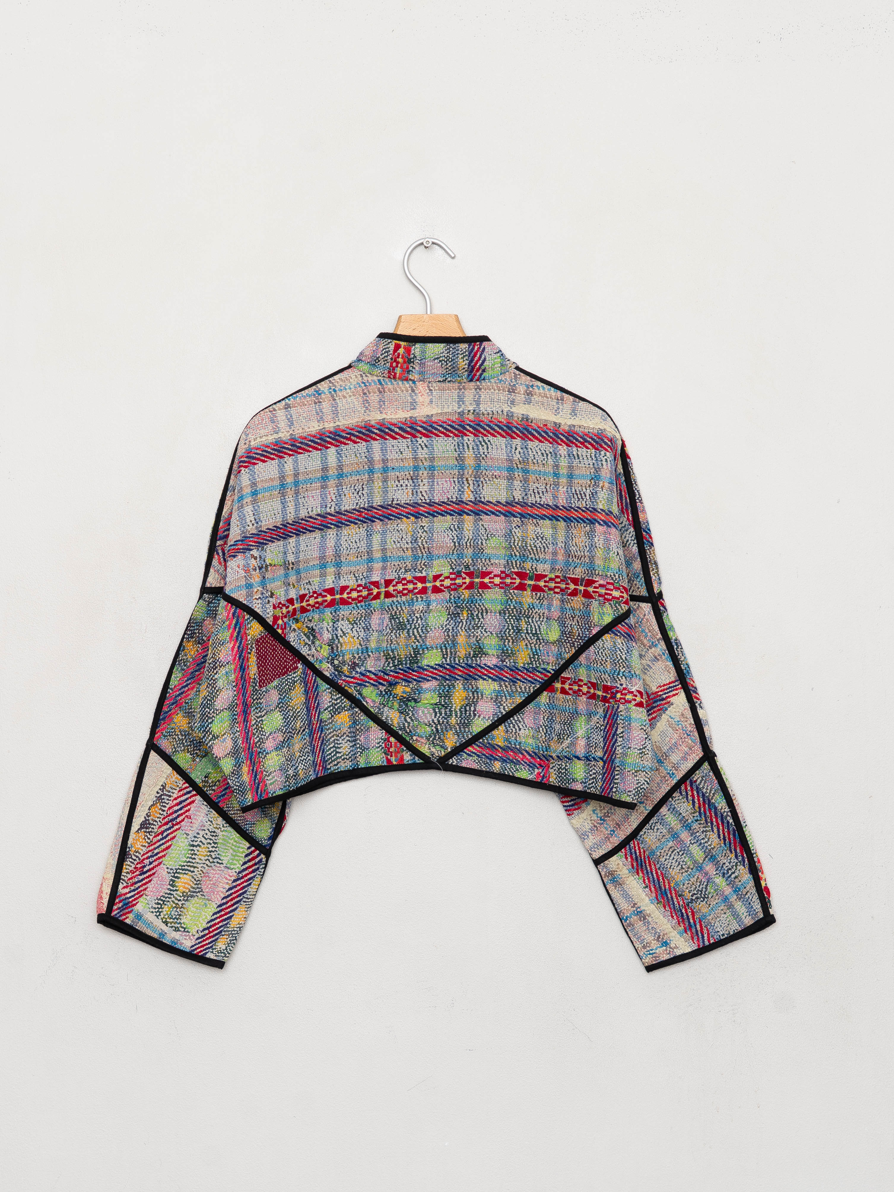 The Kaira Cropped Quilted Patchwork Kantha Jacket
