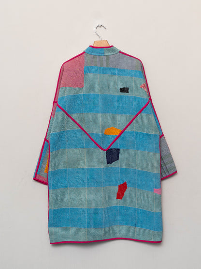 The Sai Quilted Patchwork Kantha Coat