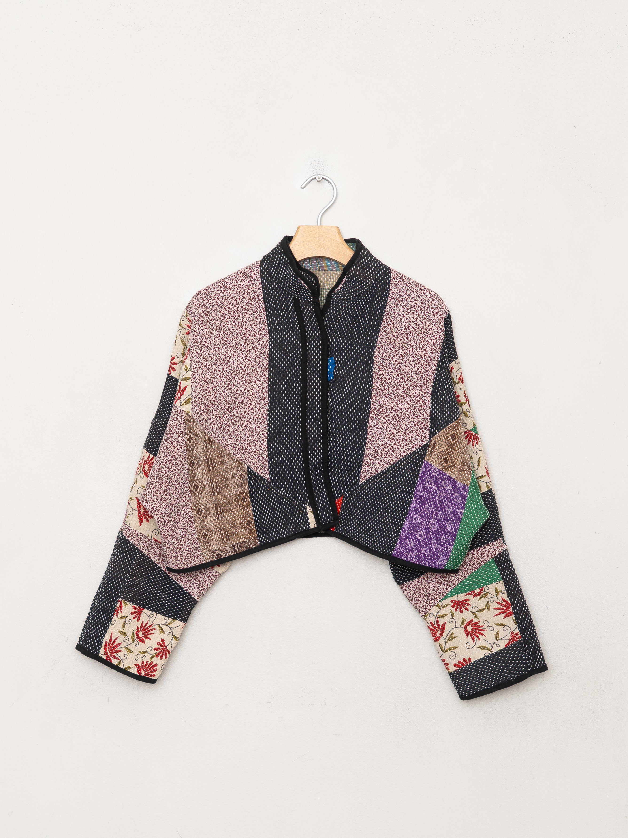 The Kaira Cropped Quilted Patchwork Kantha Jacket Wholesale