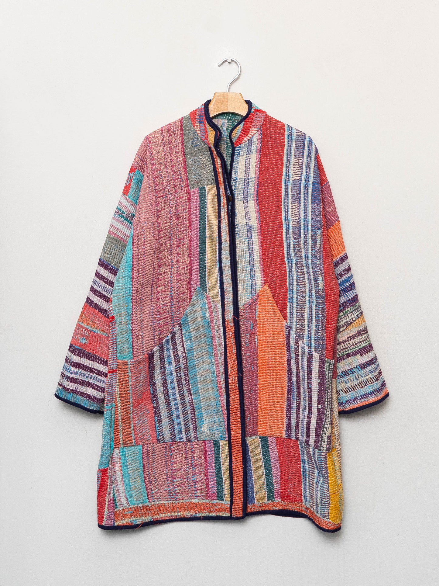 The Sai Quilted Patchwork Kantha Coat