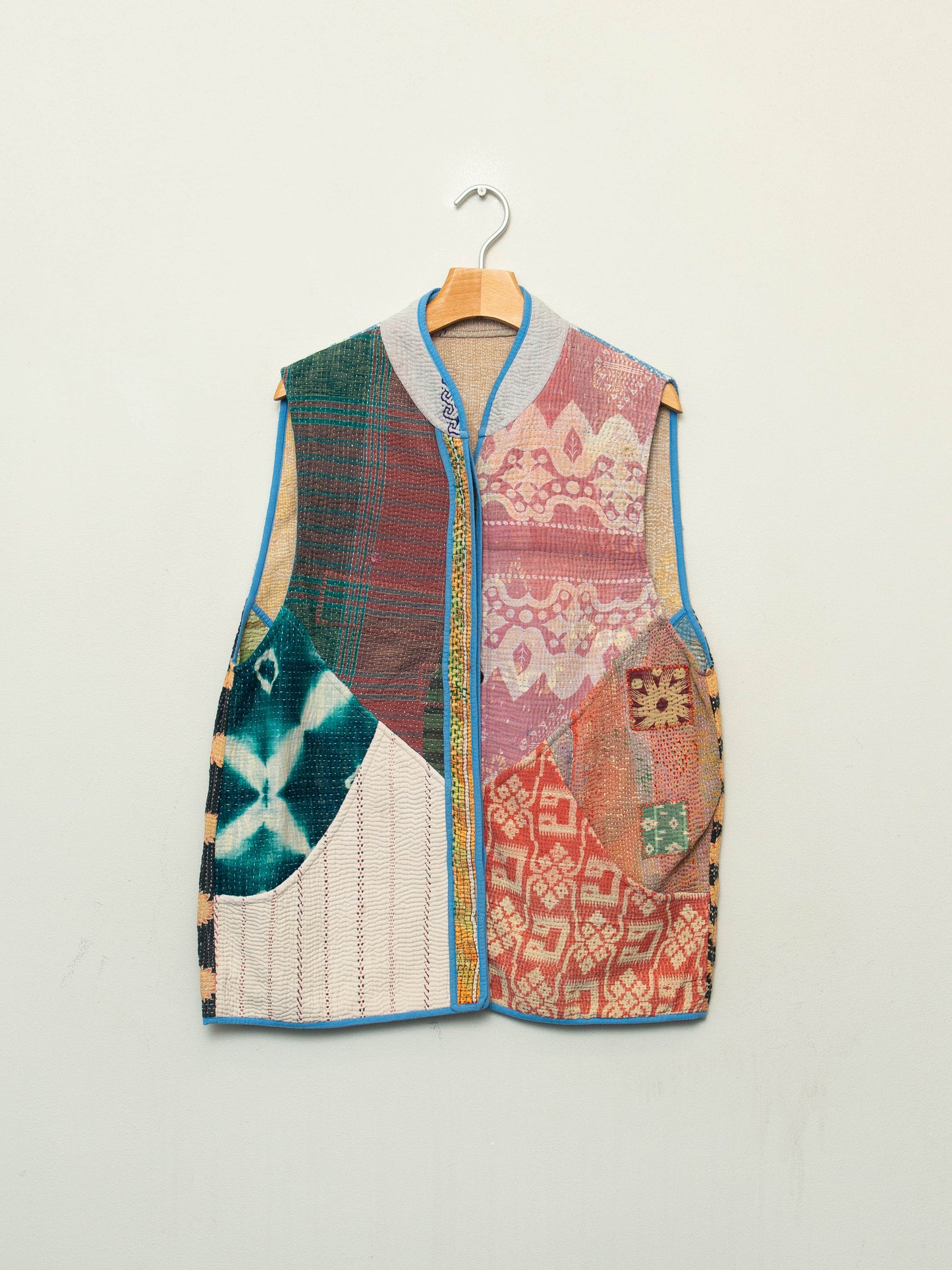 The Ladhiya Quilted Patchwork Kantha Vest