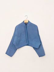 The Kaira Cropped Quilted Patchwork Kantha Jacket