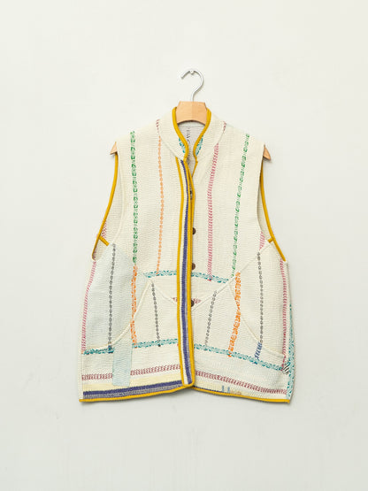 The Ladhiya Quilted Patchwork Kantha Vest