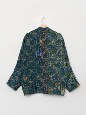 The Ishani Quilted Indigo Kantha Jacket
