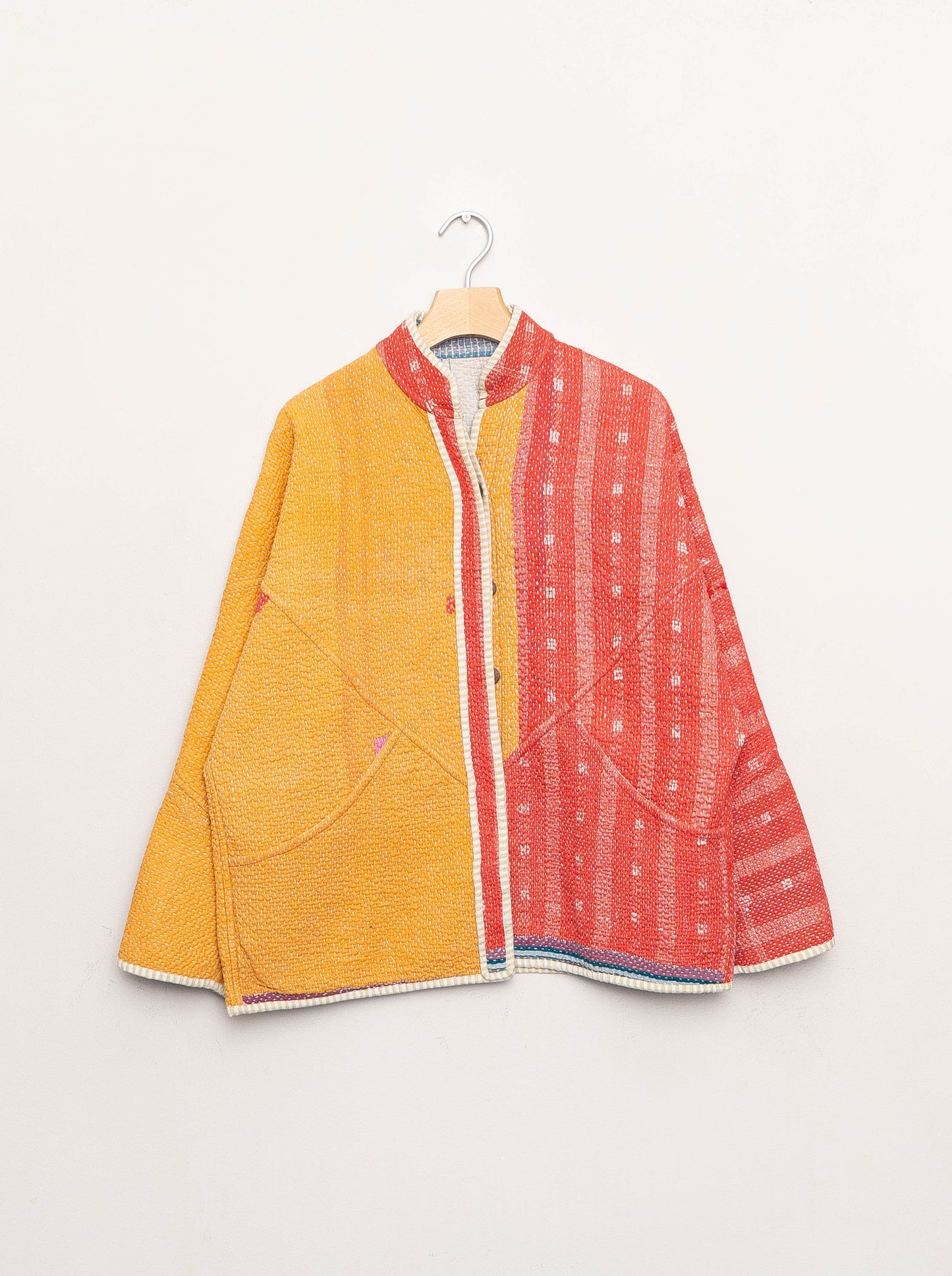 The Ladhiya Quilted Patchwork Kantha Jacket