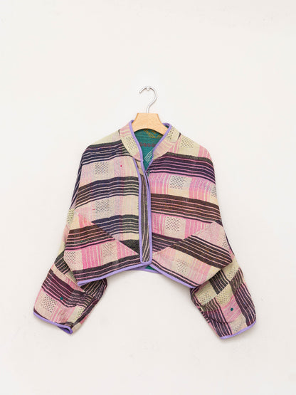 The Kaira Cropped Quilted Patchwork Kantha Jacket Wholesale