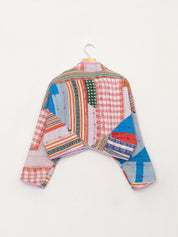 The Kaira Cropped Quilted Patchwork Kantha Jacket