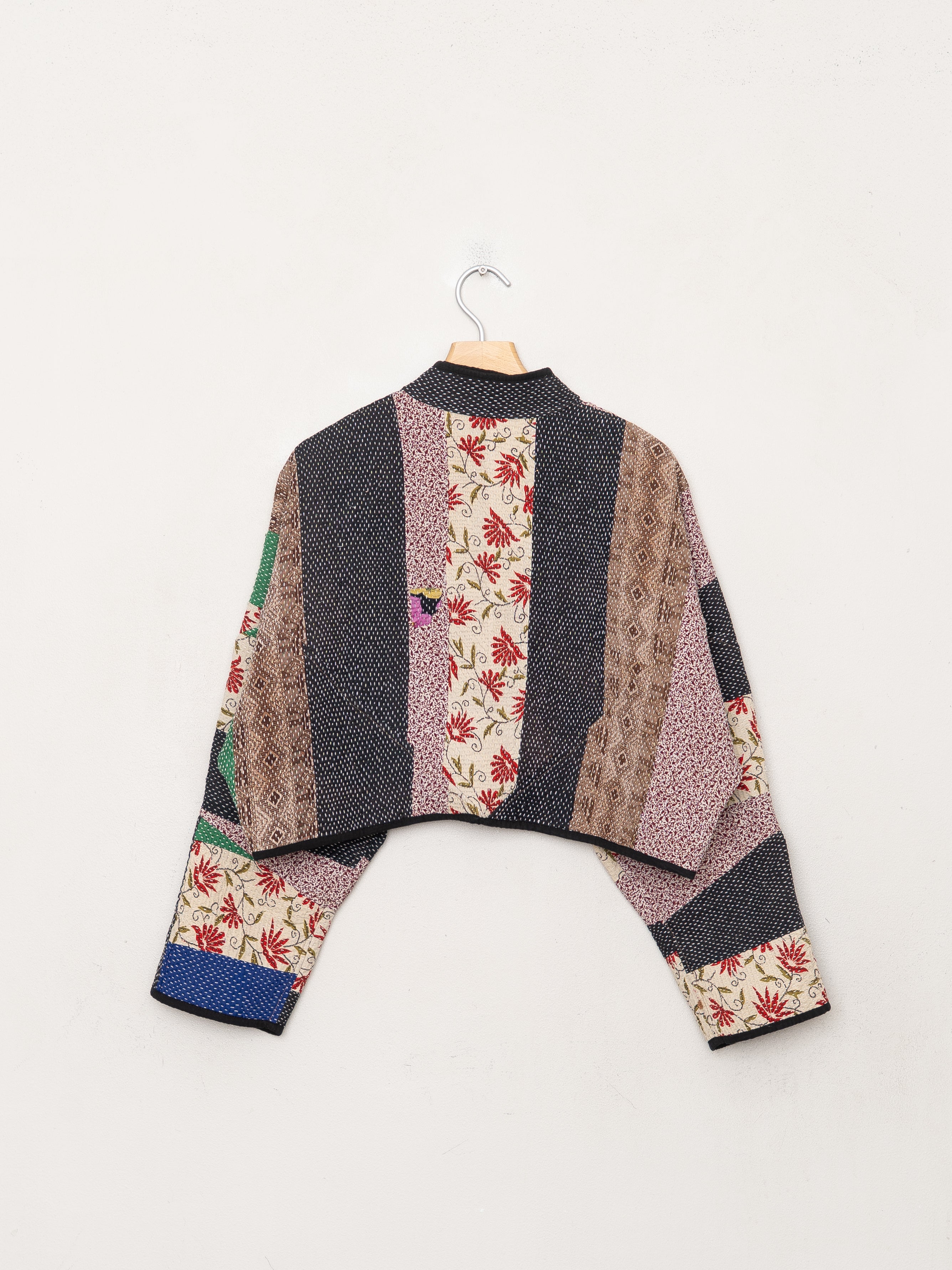 The Kaira Cropped Quilted Patchwork Kantha Jacket Wholesale