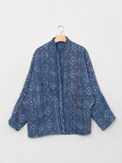 The Ishani Quilted Indigo Kantha Jacket