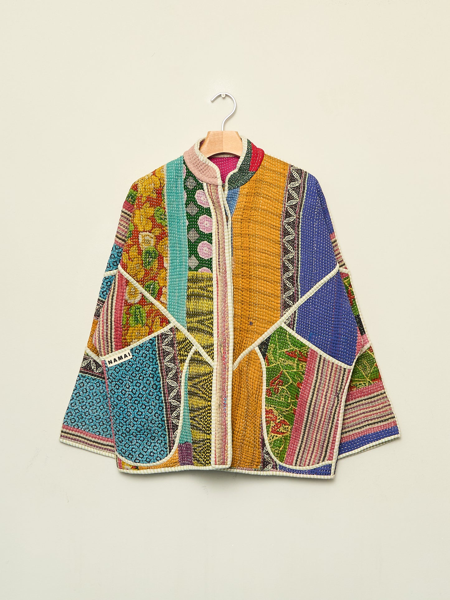 The Ladhiya Quilted Patchwork Kantha Jacket