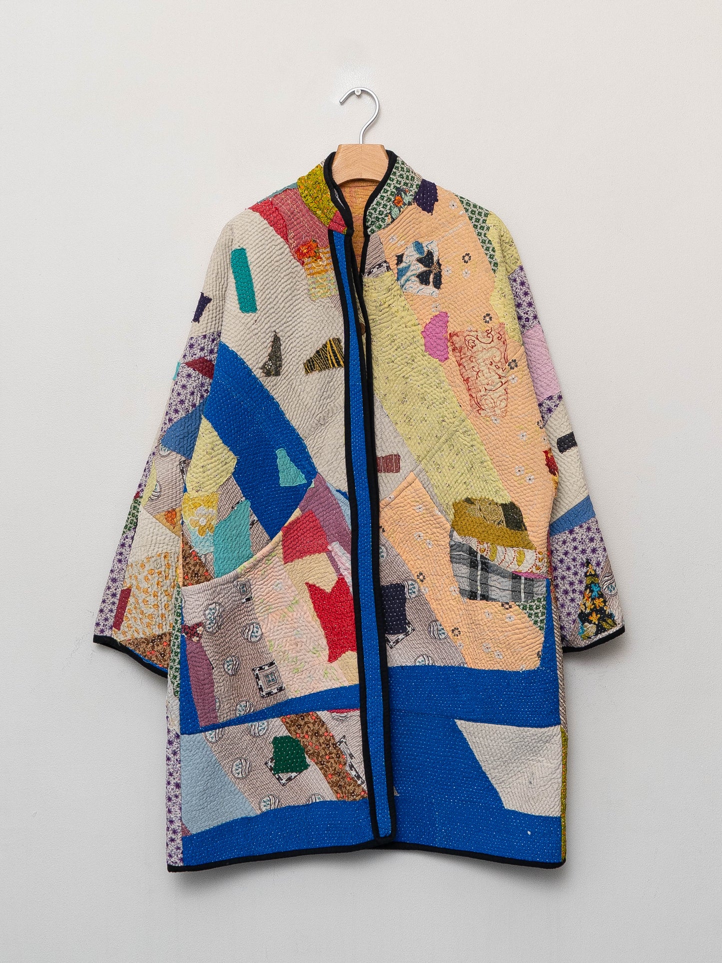 The Sai Quilted Patchwork Kantha Coat