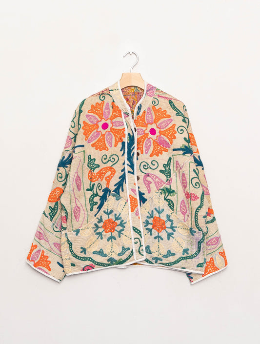 The Ladhiya Suzani Quilted Kantha Jacket