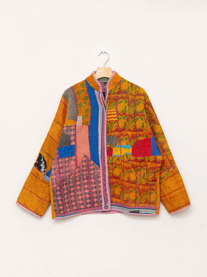 The Ladhiya Quilted Patchwork Kantha Jacket