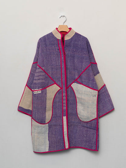 The Sai Quilted Patchwork Kantha Coat