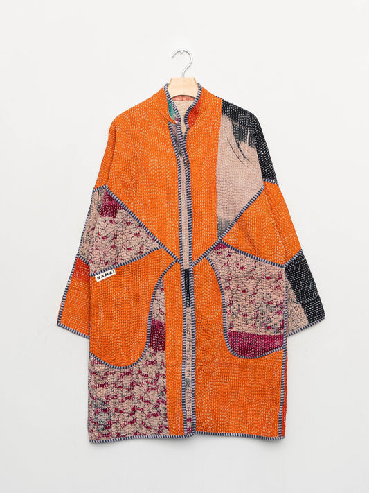 The Sai Quilted Patchwork Kantha Coat