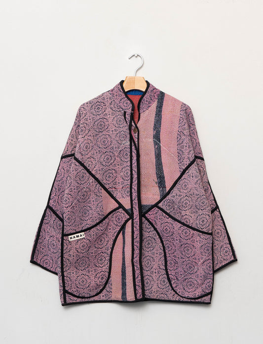 The Narmada Quilted Patchwork Kantha Jacket