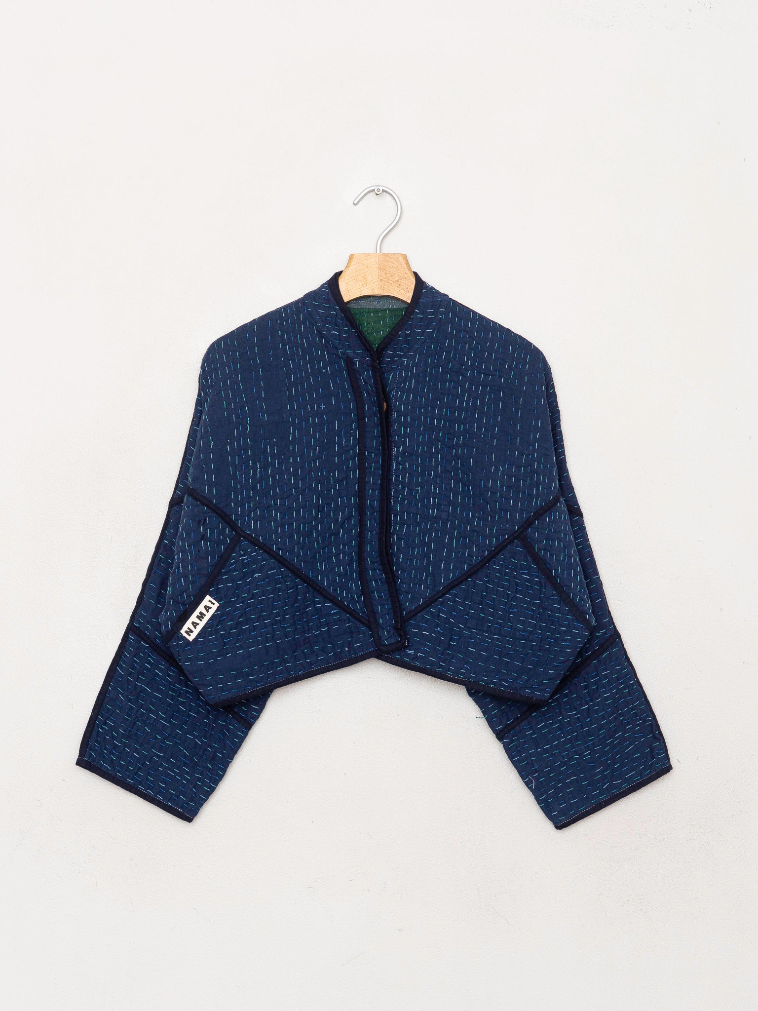 The Kaira Cropped Quilted Ralli Kantha Jacket