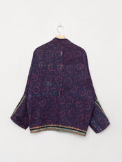 The Ishani Quilted Indigo Kantha Jacket
