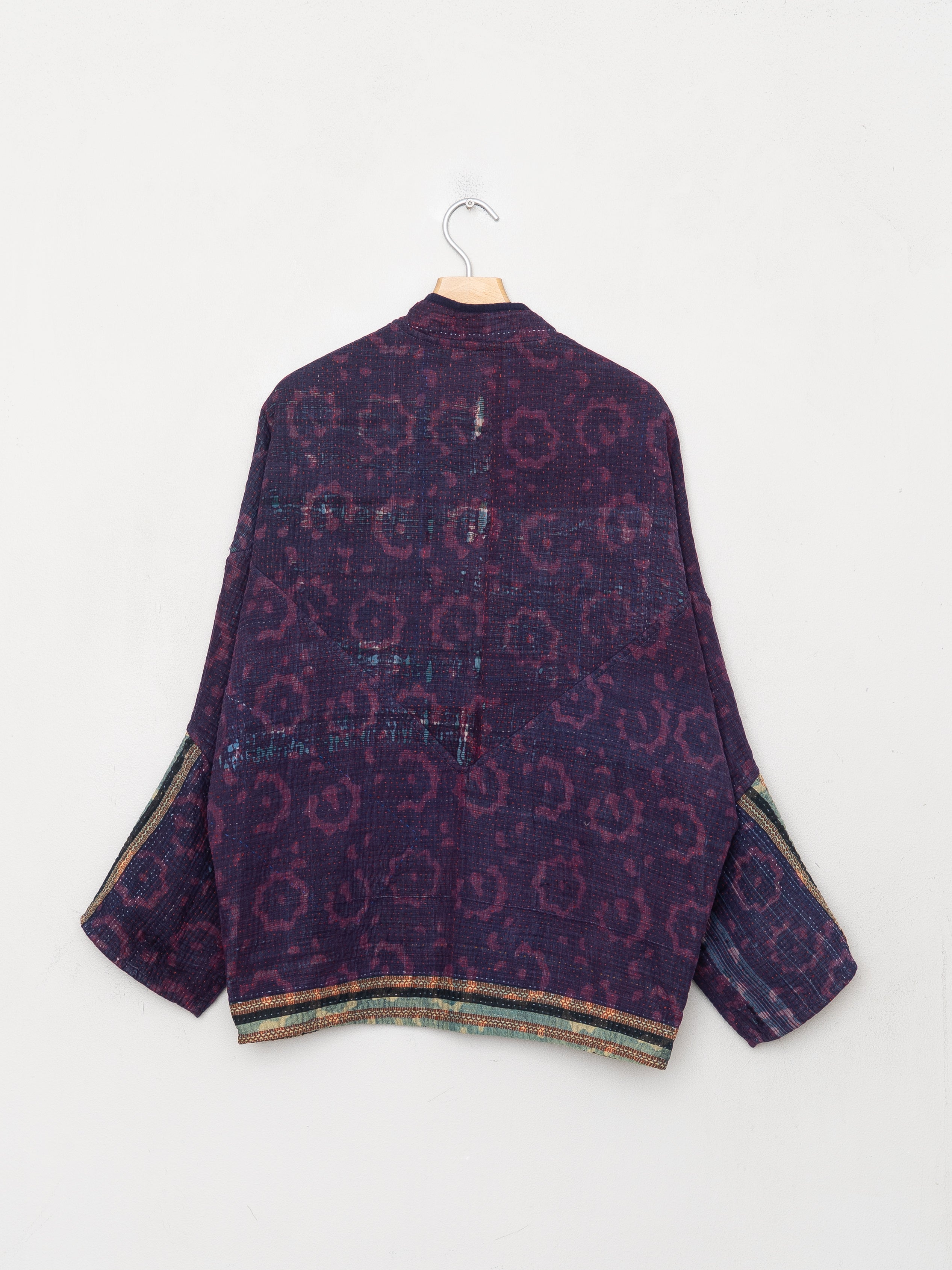 The Ishani Quilted Indigo Kantha Jacket