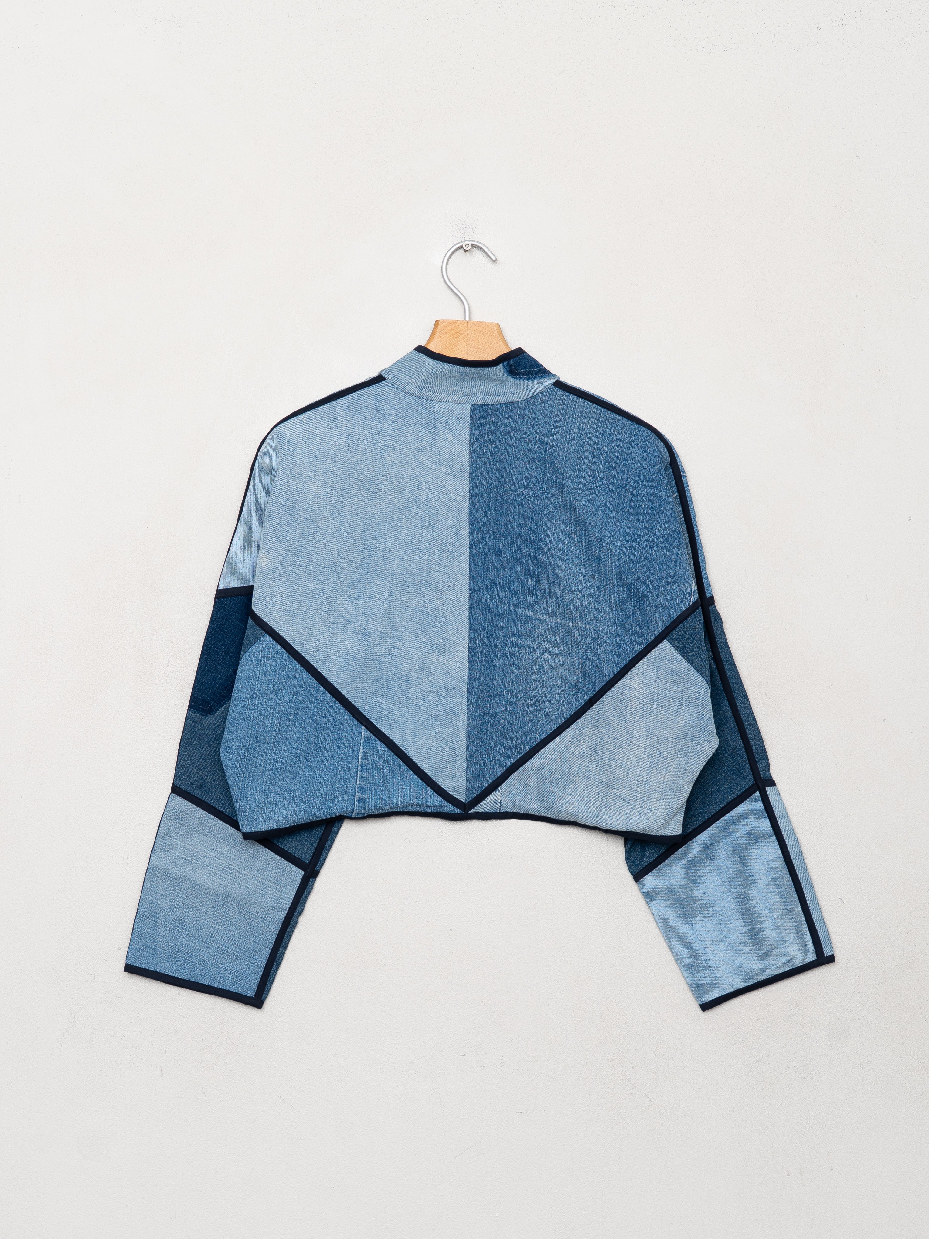 The Kaira Cropped Denim Jacket - Small - Wholesale