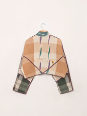 The Kaira Cropped Quilted Patchwork Kantha Jacket