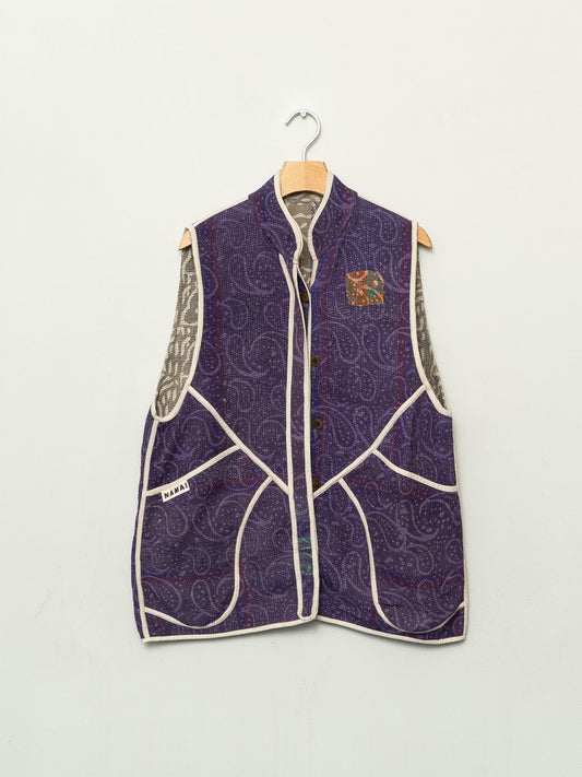 The Ladhiya Quilted Plant Dyed Kantha Vest