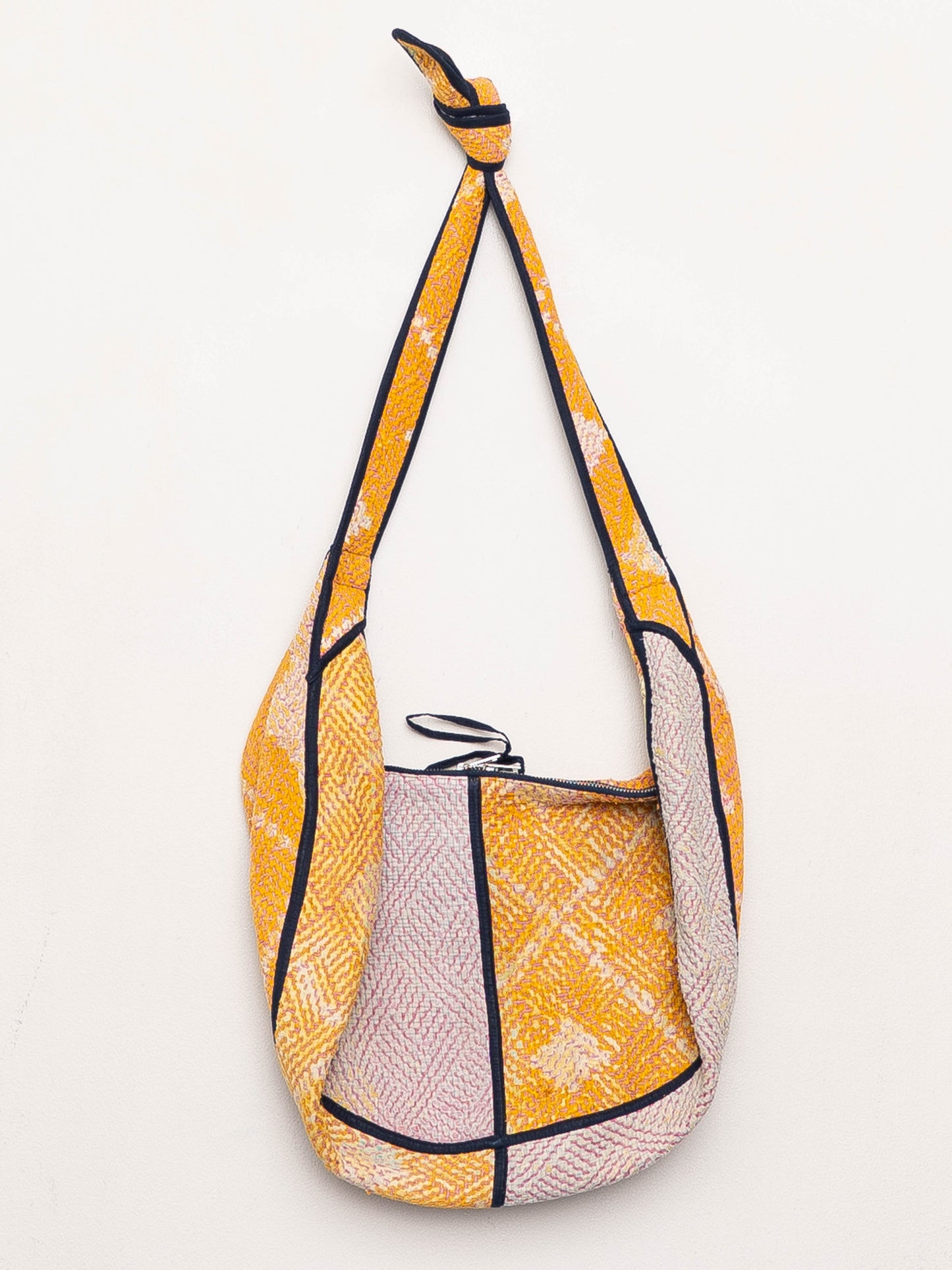 The Chandra Crescent Quilted Crossbody Bag